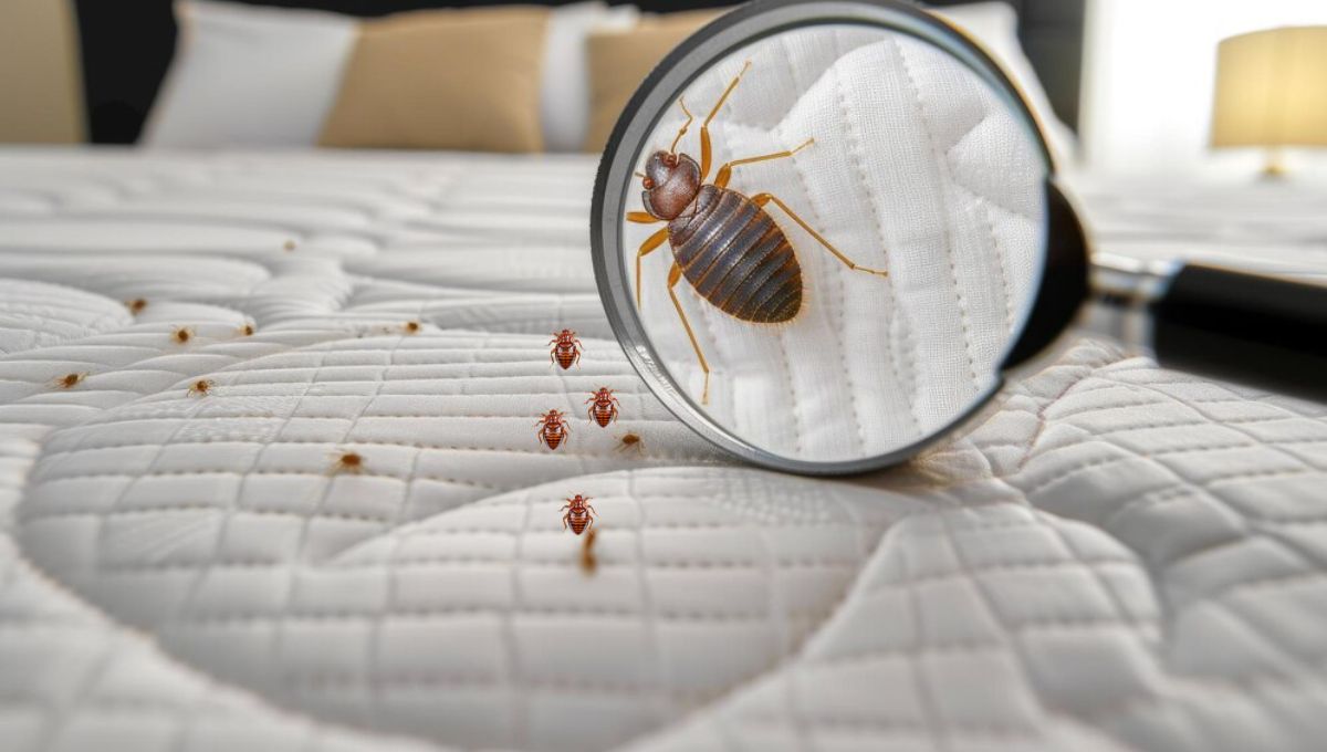 bedbugs hide in a typical bedroom